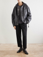 Enfants Riches Déprimés - Malcom Leather Hooded Jacket - Black