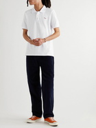 Maison Kitsuné - Logo-Appliquéd Cotton-Piqué Polo Shirt - White