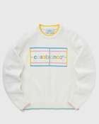 Casablanca Pastel Court Embroidered Sweater White - Mens - Sweatshirts