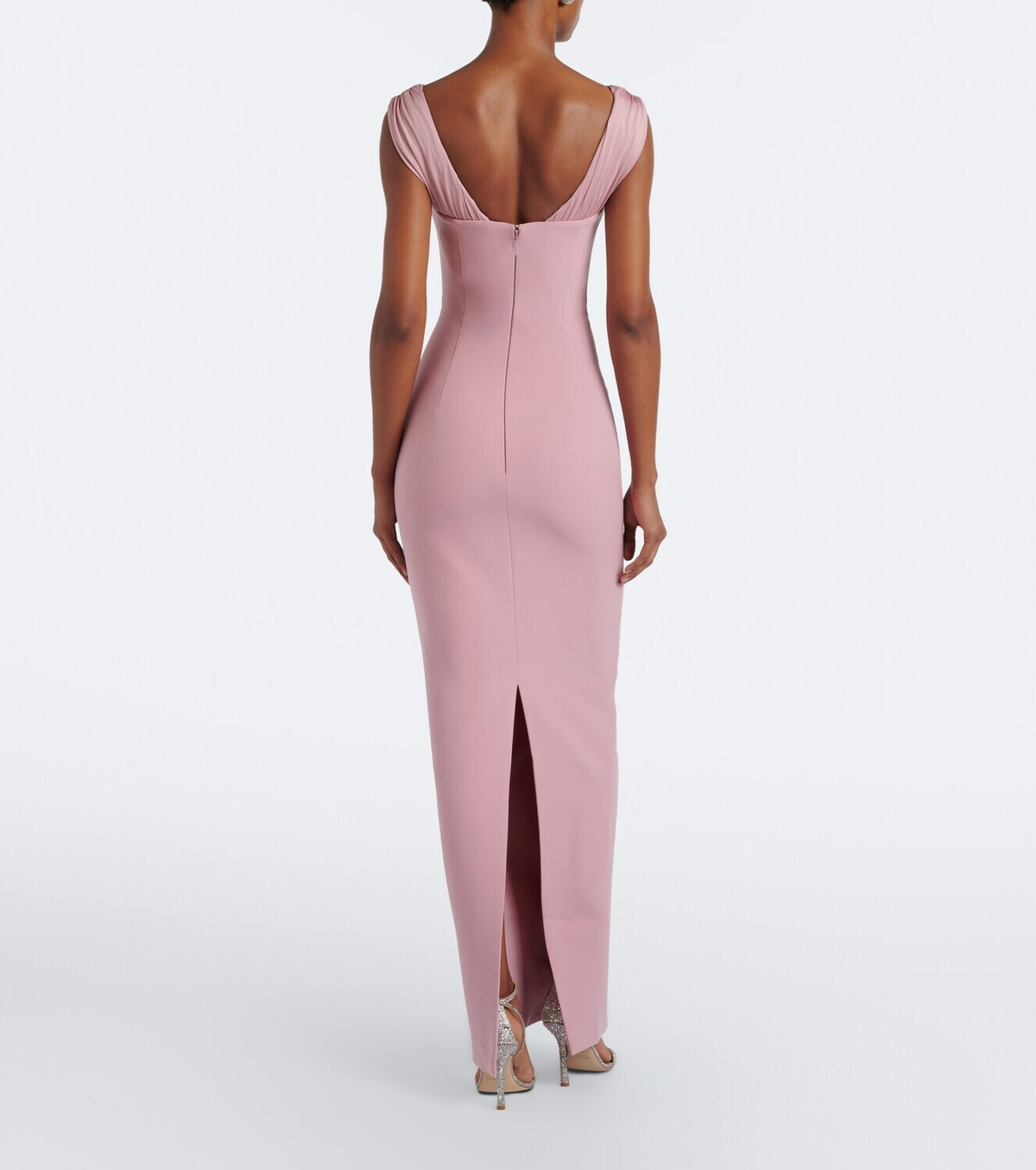Rachel Gilbert Malia embellished crêpe corset gown