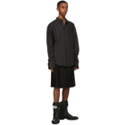 Balenciaga Black Plisse Shirt