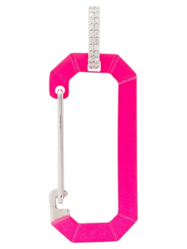 Photo: EÉRA 18K White Gold And Pink Chiara Large Diamond Earring