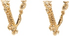 Versace Gold Virtus Stud Earrings