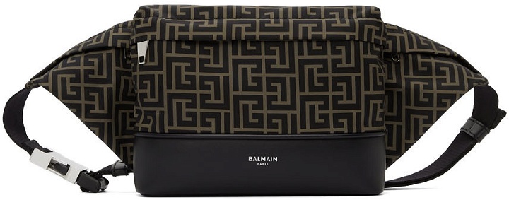 Photo: Balmain Black & Brown Nylon Belt Pouch