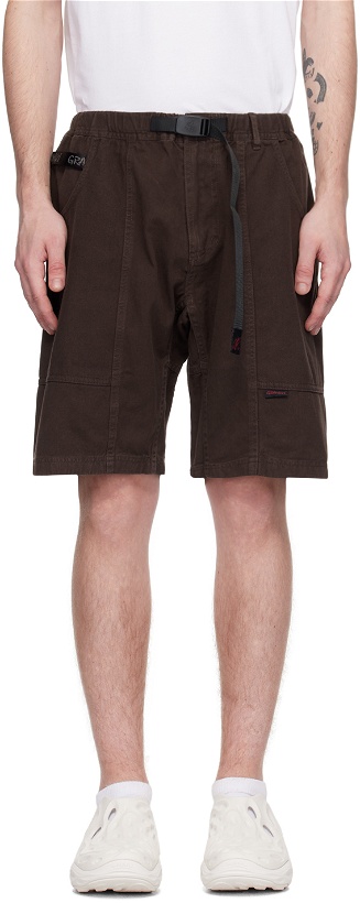 Photo: Gramicci Brown Micro Plaid Shorts