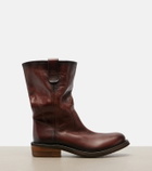 Miu Miu Foule leather ankle boots