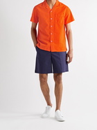 Alex Mill - Camp-Collar Cotton-Seersucker Shirt - Orange