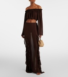 Bananhot Ora off-shoulder crop top
