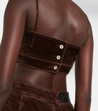 Loewe Velvet denim crop top