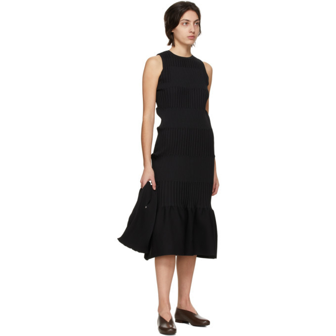 CFCL Black Fluted Dress CFCL