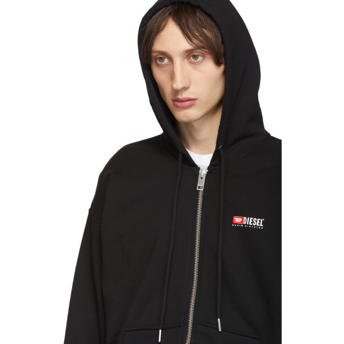 Diesel Black S-Alby-Zip-Div Hoodie Diesel