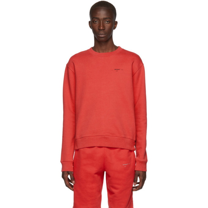 Photo: Off-White Red and Black Logo Slim Sweatshirt