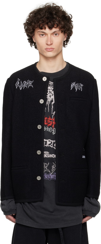 Photo: 032c Black 'Ghost Writer' Wool Jacket