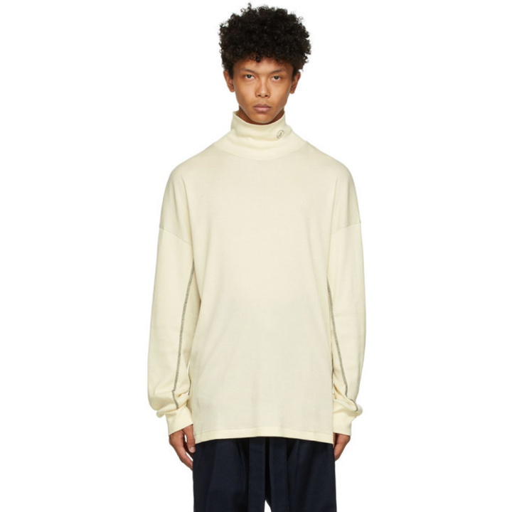 Photo: BED J.W. FORD Off-White Ribbed Turtleneck