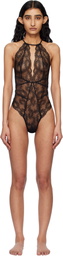 Agent Provocateur Black Love Bodysuit