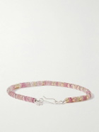 Peyote Bird - Virgo 14-Karat Gold-Plated Silver Sapphire Beaded Bracelet