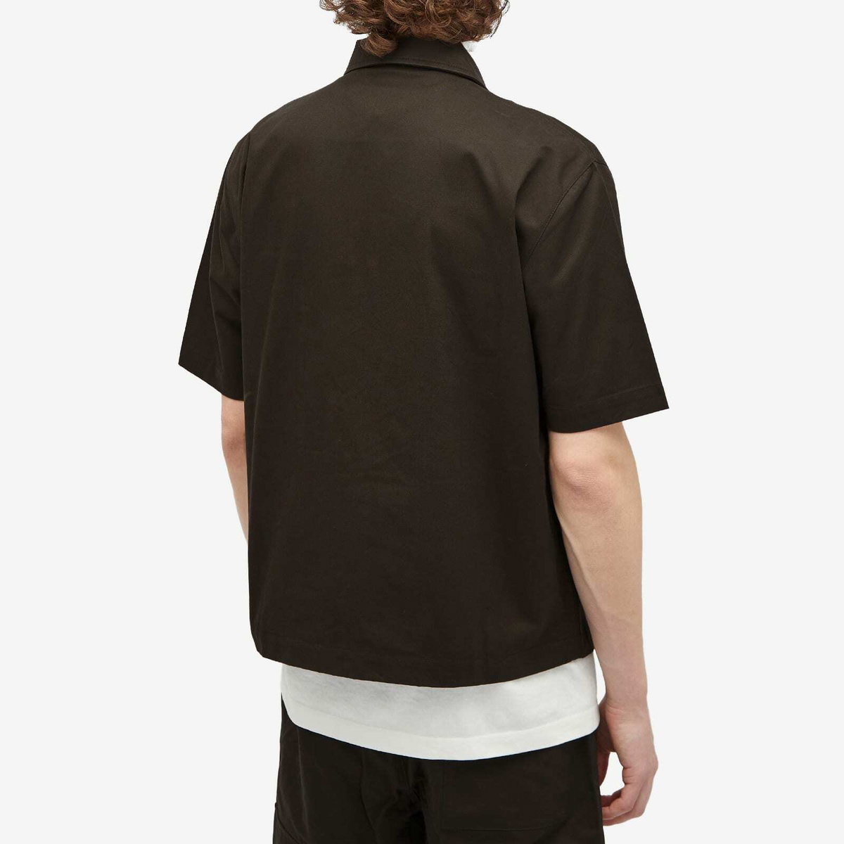 GR10K Men's 2 Way Zip Drill Shirt in Soil Brown