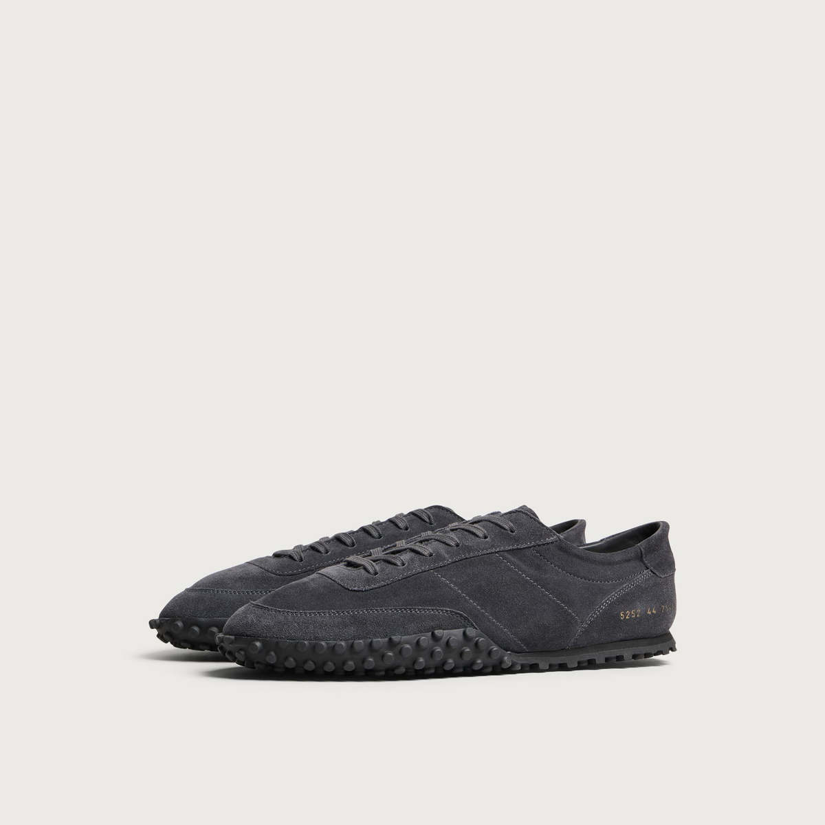 Common Projects Men's Minimal Runner Seventy Suede Sneaker in Off Black