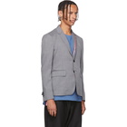 Thom Browne Grey RWB Stripe Unconstructed Blazer