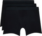 SKIMS Three-Pack Black SKIMS Stretch 5 Boxer Briefs