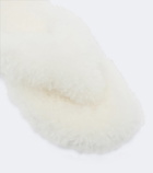 Christen Home shearling thong sandals