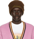 Awake NY Brown Script Logo Beanie