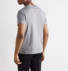 AMI - Logo-Appliquéd Cotton-Jersey T-Shirt - Gray