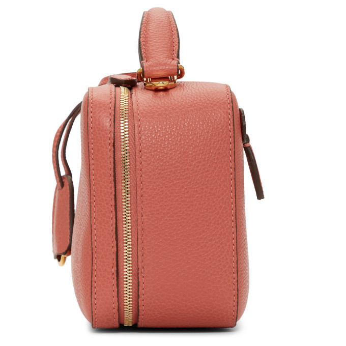 Mark Cross Pink Baby Tumbled Laura Bag