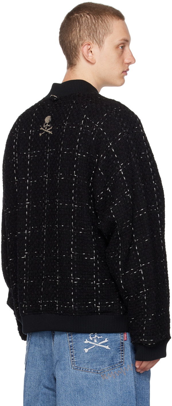 mastermind WORLD Black Embroidered Bomber Jacket MASTERMIND WORLD