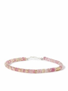 Peyote Bird - Virgo 14-Karat Gold-Plated Silver Sapphire Beaded Bracelet