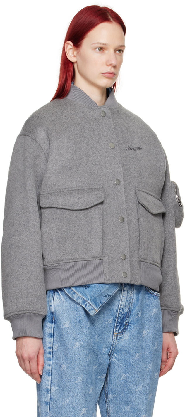 Axel Arigato Gray Orson Bomber Jacket