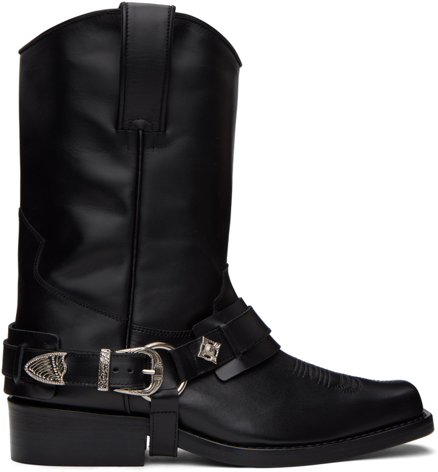 Toga Virilis SSENSE Exclusive Black Embroidered Boots Toga Virilis