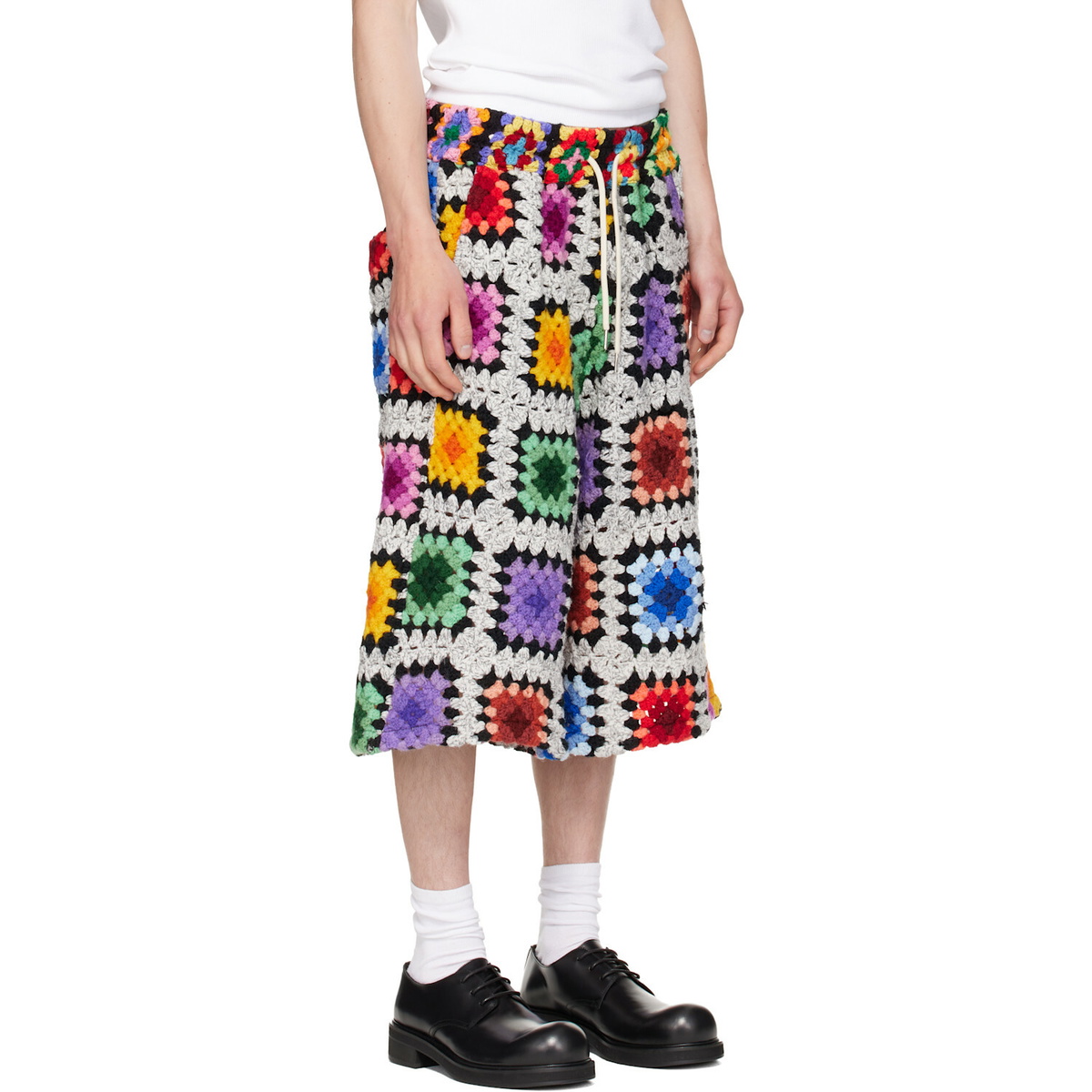 COÛT DE LA LIBERTÉ Multicolor Angel Crochet Basketball Shorts