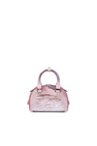 Diesel 1DR Dome-Mini bowling bag with animal print - Crossbody Bags Womens in Multicolor