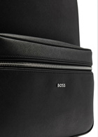Boss Northon Logo Saffiano Leather Backpack - Black - One Size