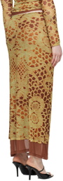 Miaou Orange Topanga Maxi Skirt