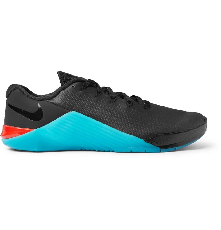 Photo: Nike Training - Metcon 5 AMP Rubber-Trimmed Mesh Sneakers - Black