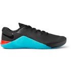 Nike Training - Metcon 5 AMP Rubber-Trimmed Mesh Sneakers - Black