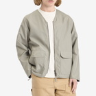 Taion Men's Military Reversible V-Neck Cardigan in Dark Sage Green