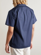 Bather - Traveler Camp-Collar Cotton-Blend Poplin Shirt - Blue