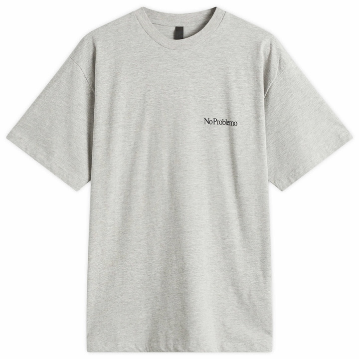 Photo: No Problemo Men's Mini Problemo SS T-Shirt in Grey Marl