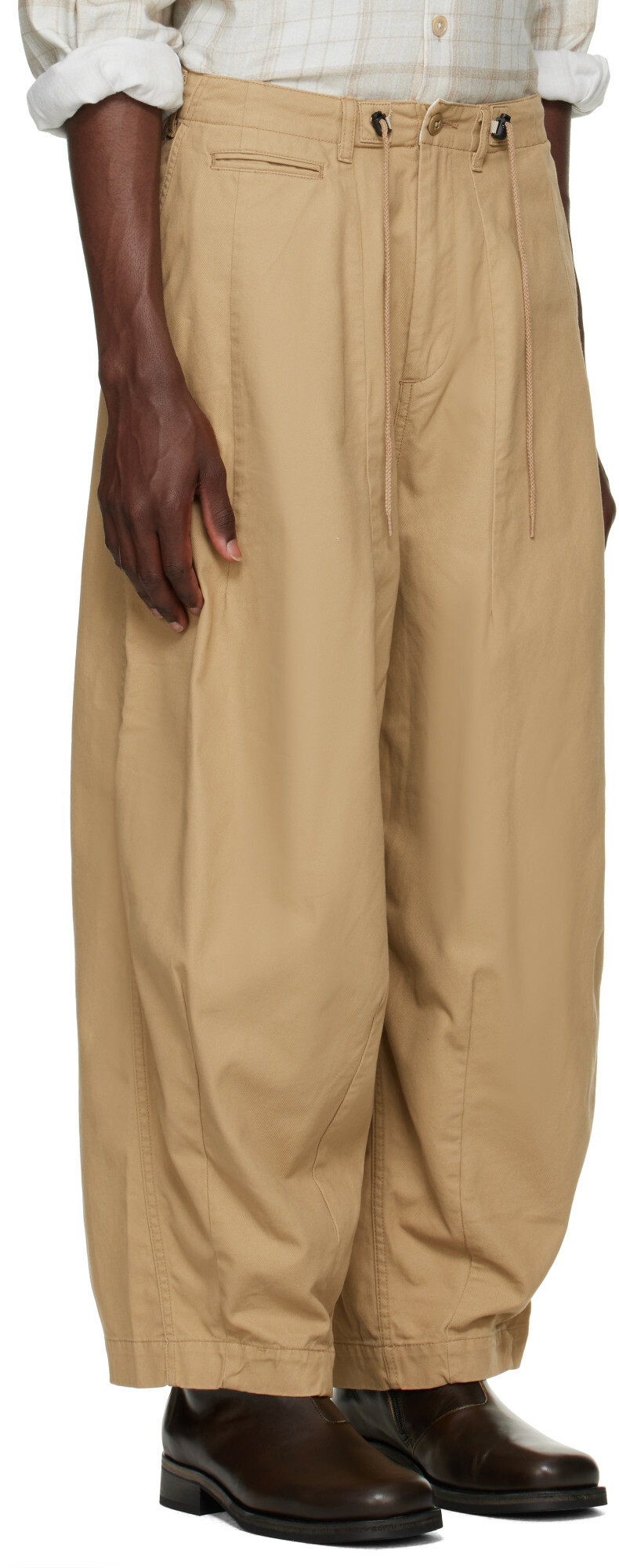 NEEDLES Khaki H.D. Military Trousers