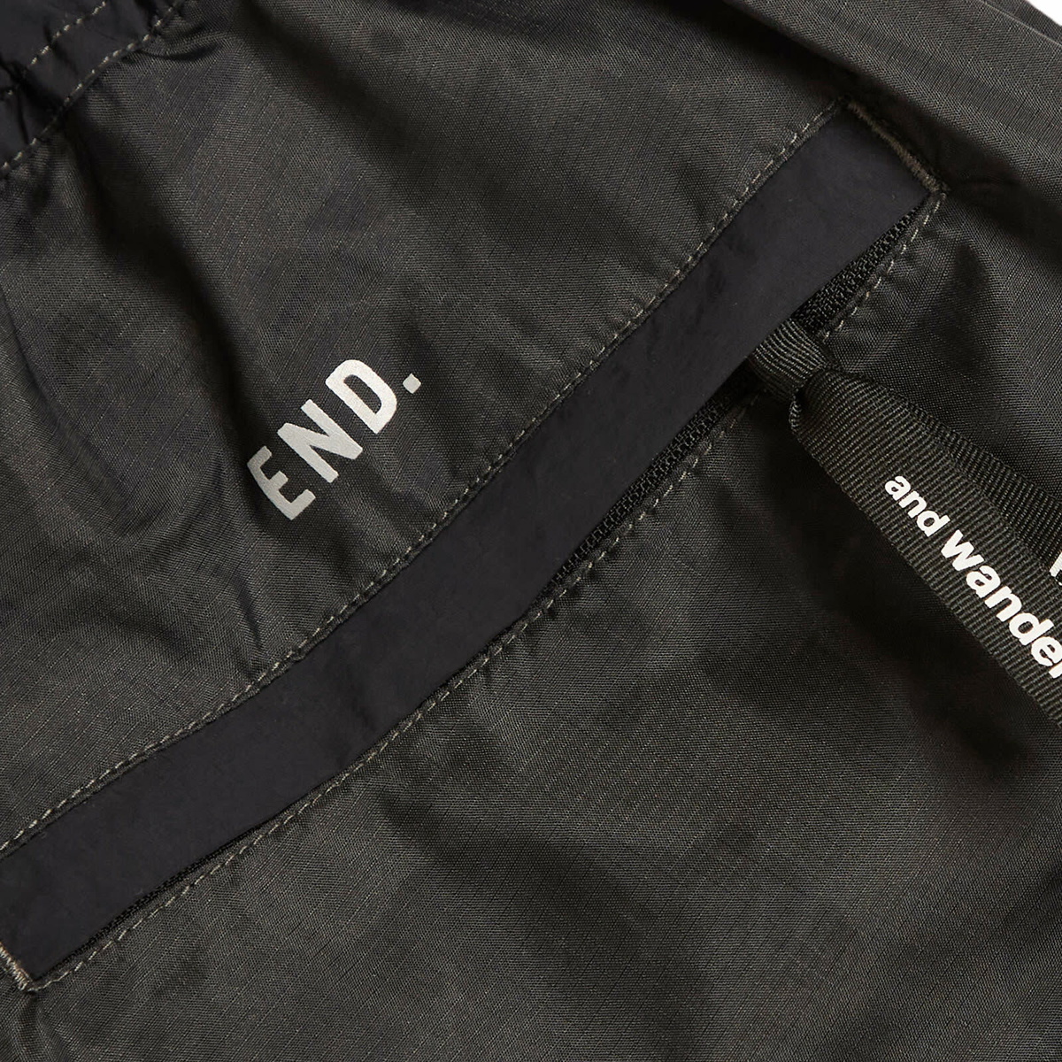 END. x and wander Nylon Print Short Pant in Charcoal