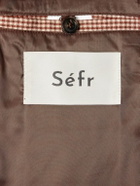 Séfr - Insight Gingham Woven Suit Jacket - Brown