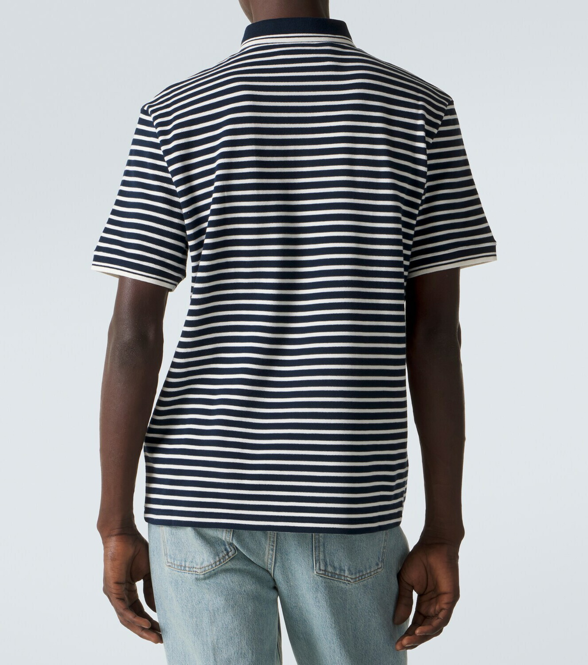 Valentino VLogo striped cotton polo shirt