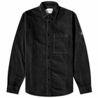 Calvin Klein Men's Monologo Badge Corduroy Shirt in Black