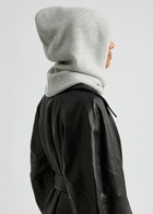 Loop Cashmere Ribbed Cashmere Hood - Light Grey - One Size