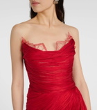 Maria Lucia Hohan Jolie ruched silk bustier gown