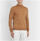 Mr P. - Merino Wool Mock-Neck Sweater - Brown