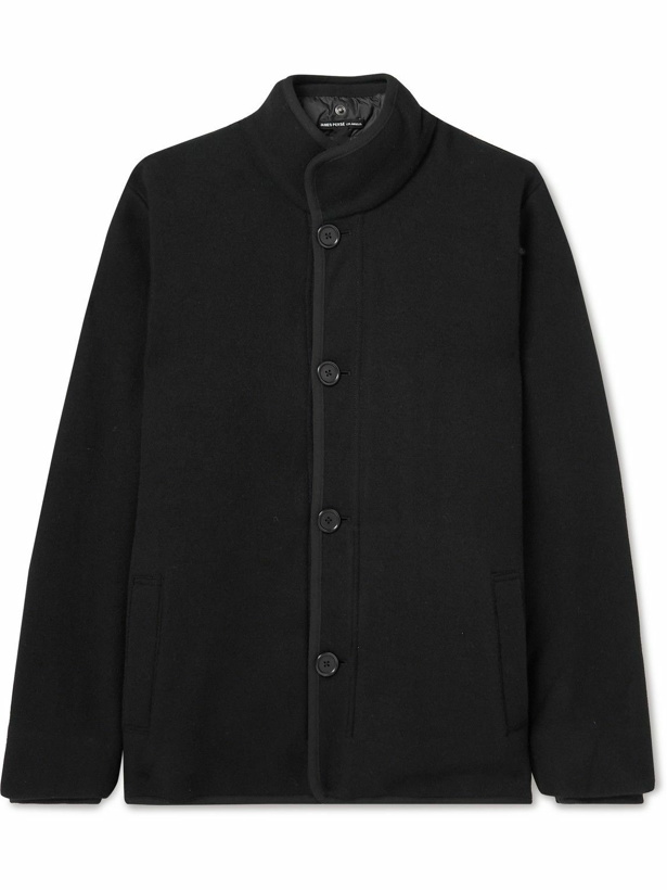 Photo: James Perse - Layered Padded Wool-Blend Coat - Black